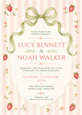 Strawberry Coquette Wedding Invitation