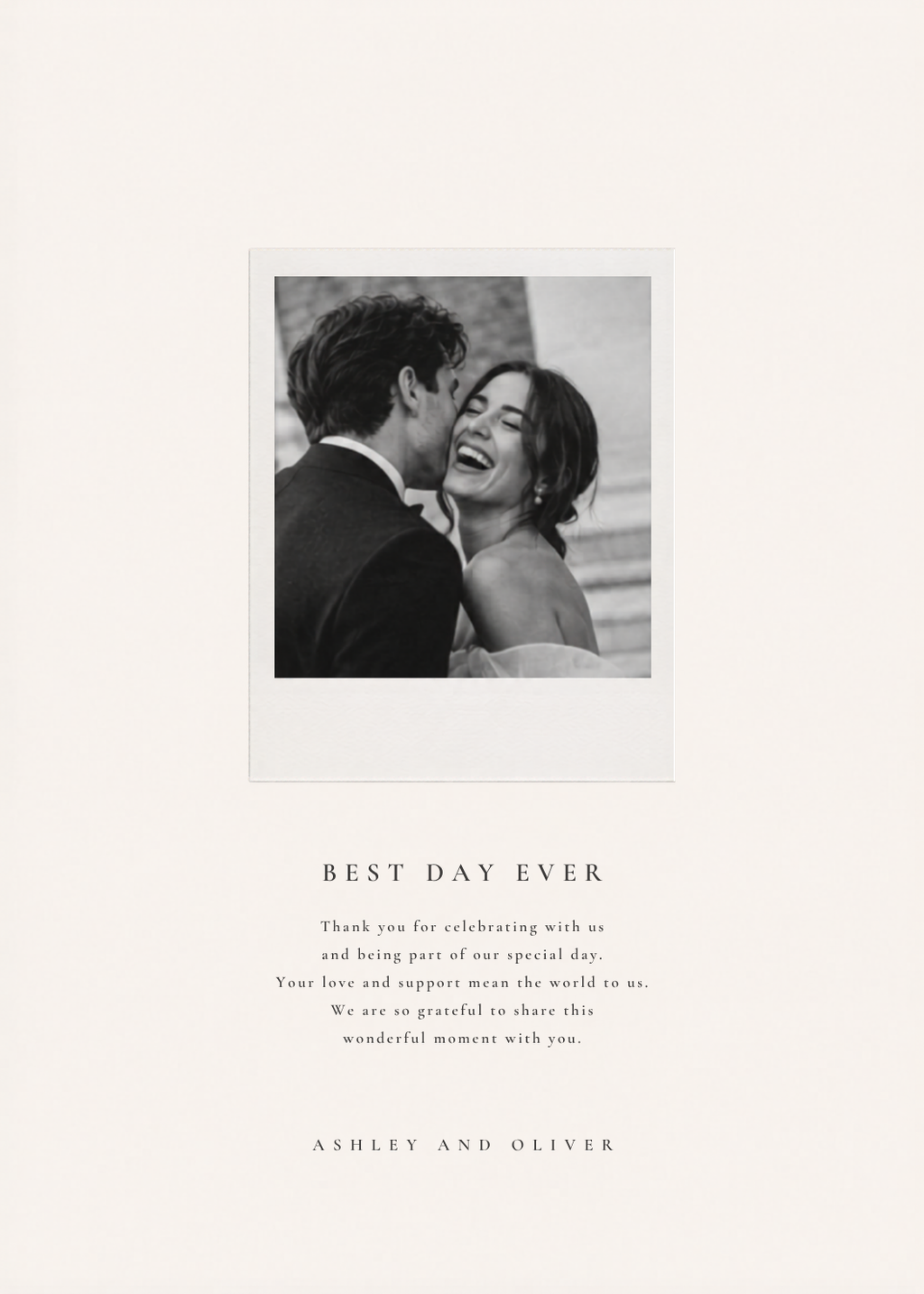 Best Day Ever Photo Wedding Card