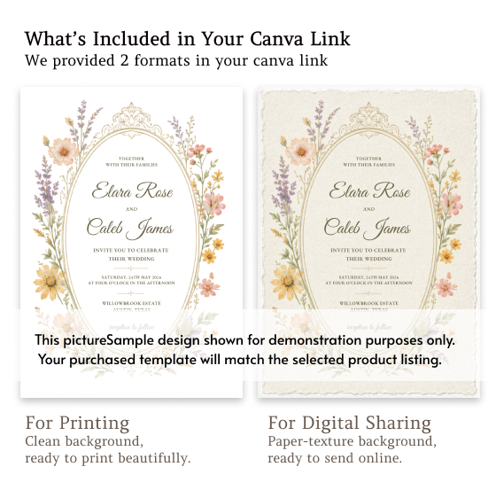 Colorful Wildflower Garden Wedding Invitation