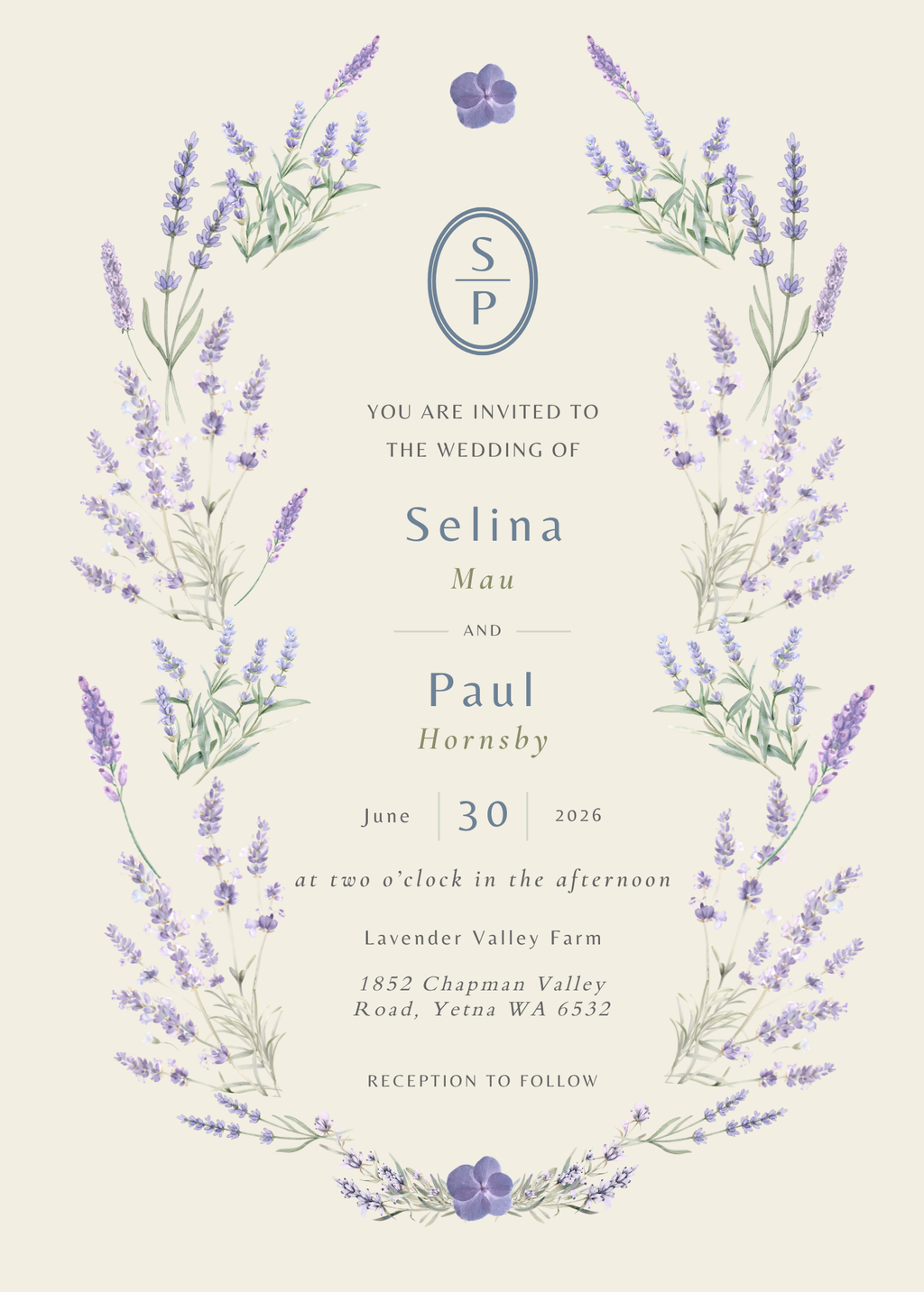 Lavender Botanical Wreath