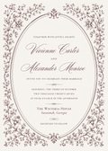 Victorian Floral Oval Frame Invitation